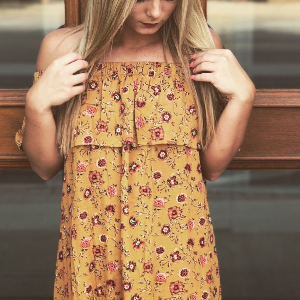 Off the shoulder floral dress